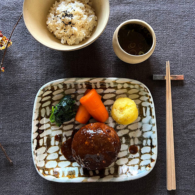 デミグラスソースとごはん/今日の器 奥村陶房